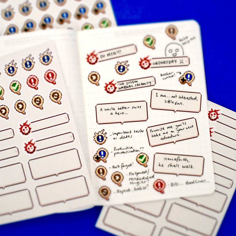 FFXIV quest marker sticker sheets